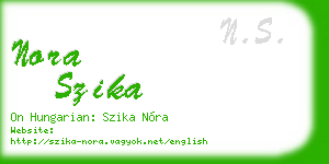 nora szika business card